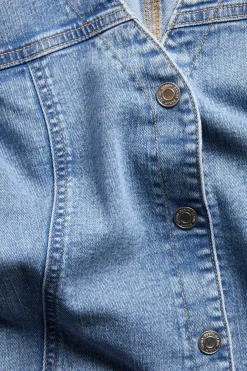 Denimbluse med markert midje