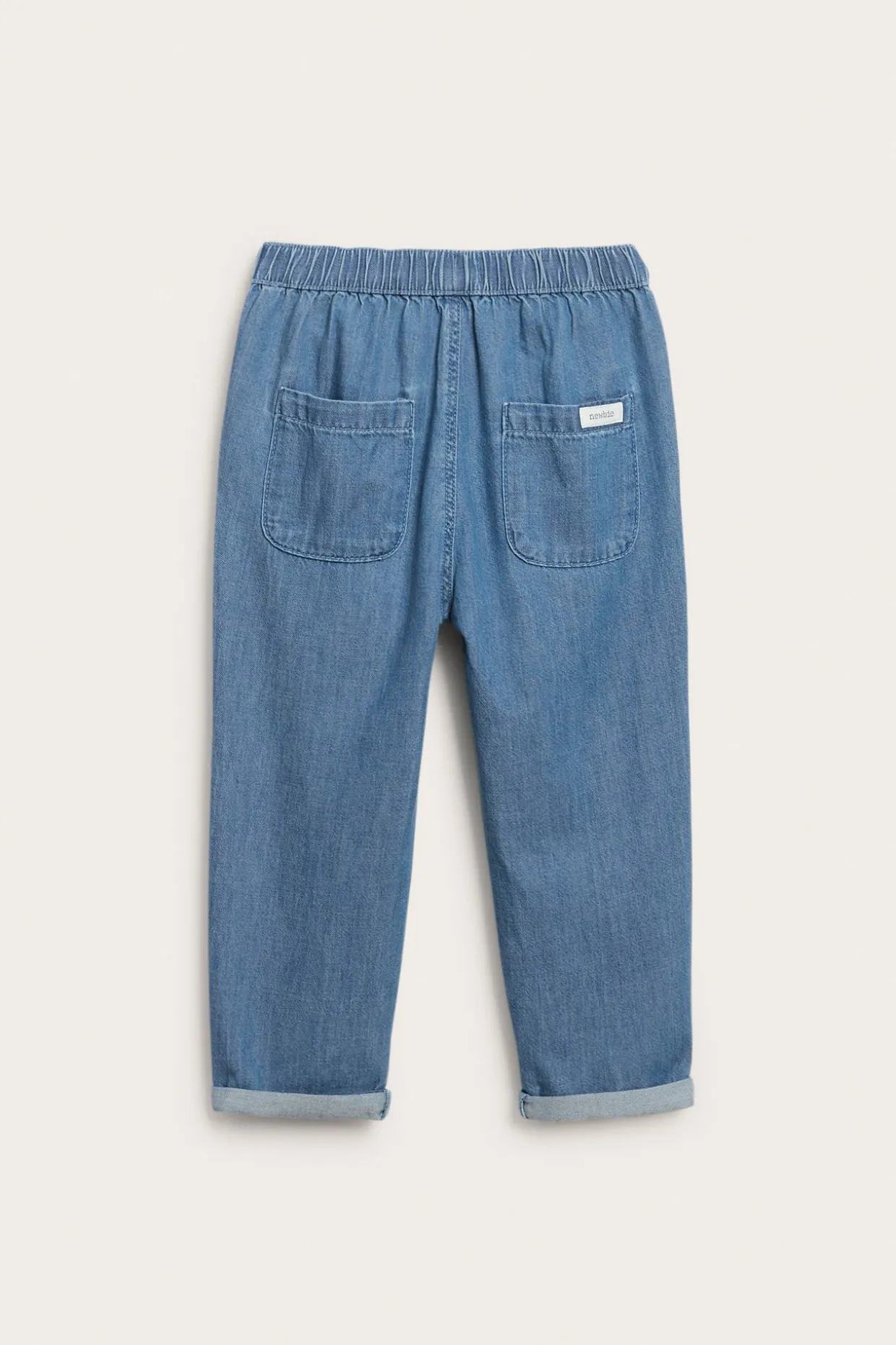Denimbukser med snøring