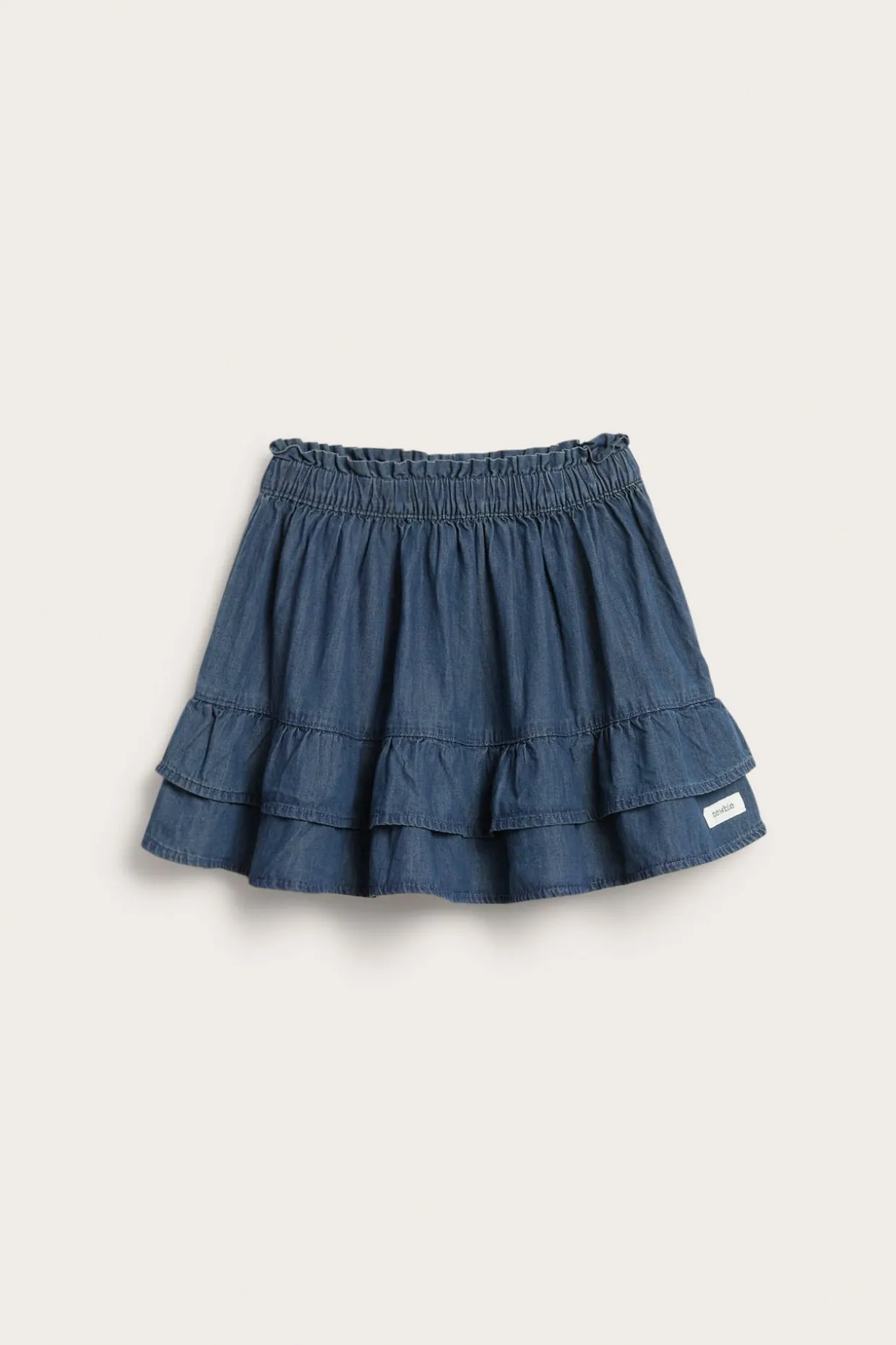 Denimskjørt med volanger