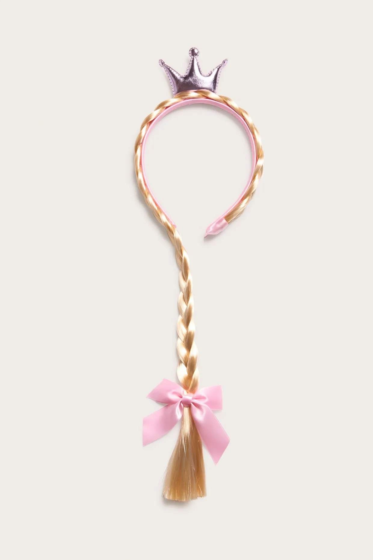 Diadem med flette og krone