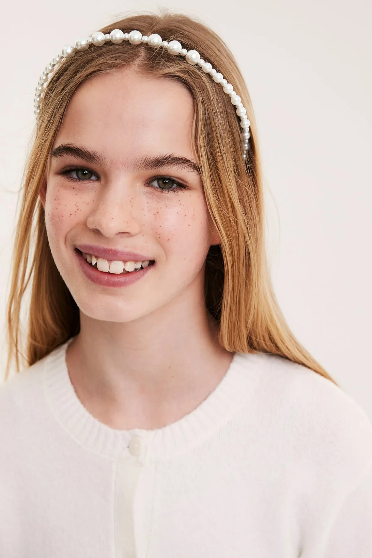 Diadem med perler