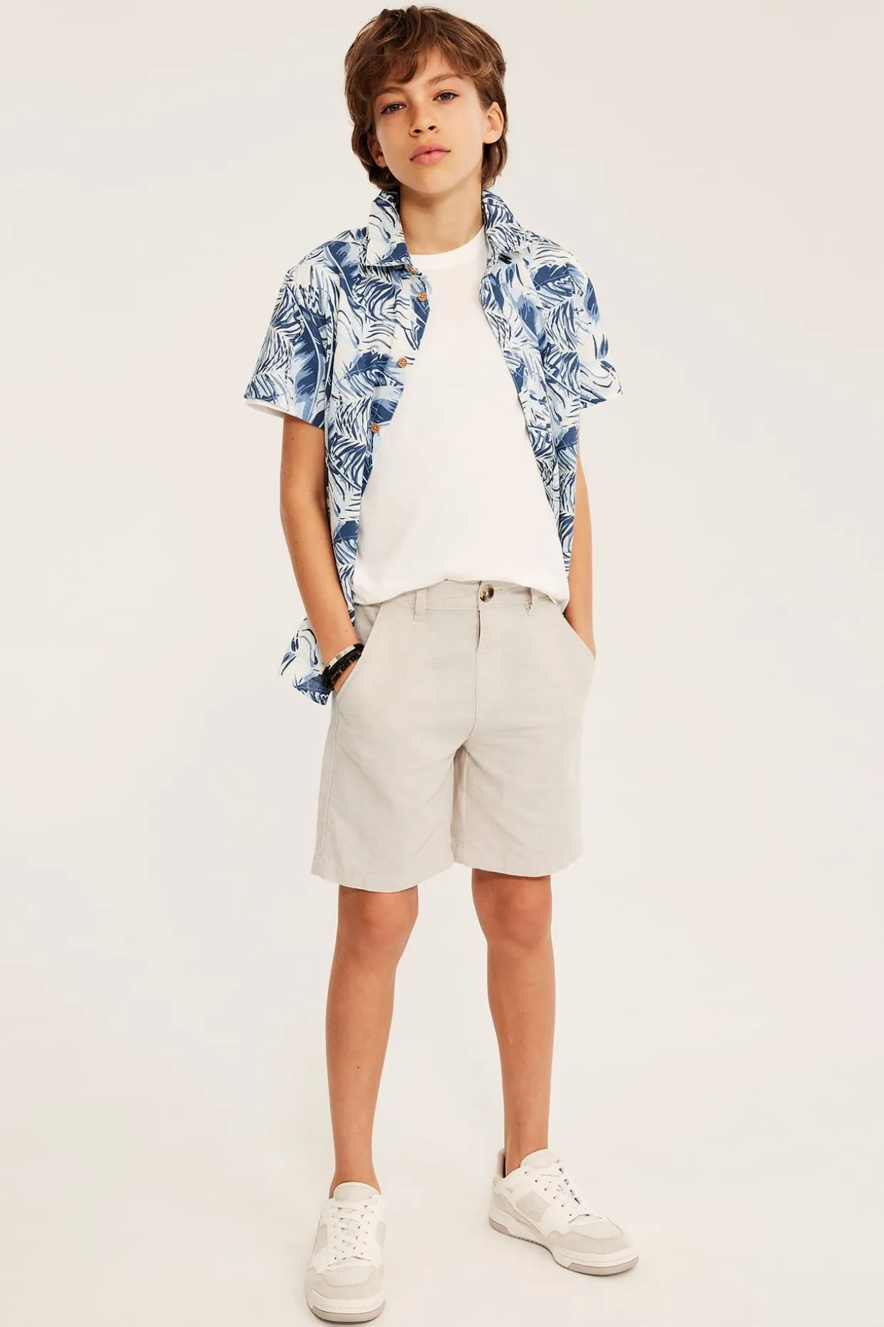 Dress-shorts i linblanding