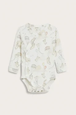 Dyremønstret body | Offwhite | Baby | Newbie