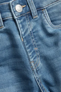 Elastiske jeansshorts i joggerdenim