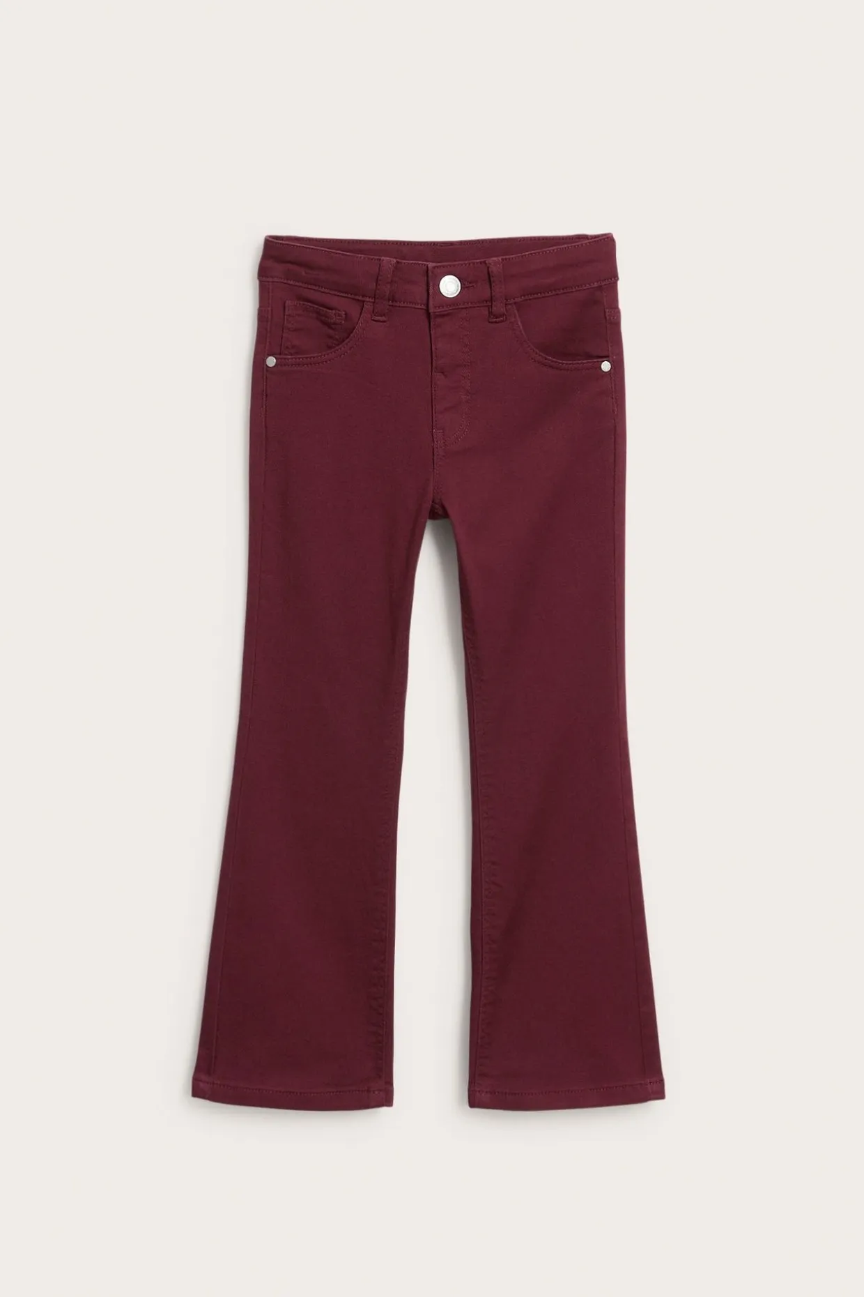 Fargede twill-jeans i bootcut-modell