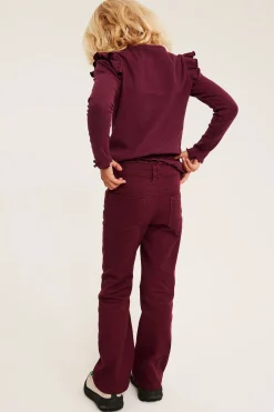 Fargede twill-jeans i bootcut-modell