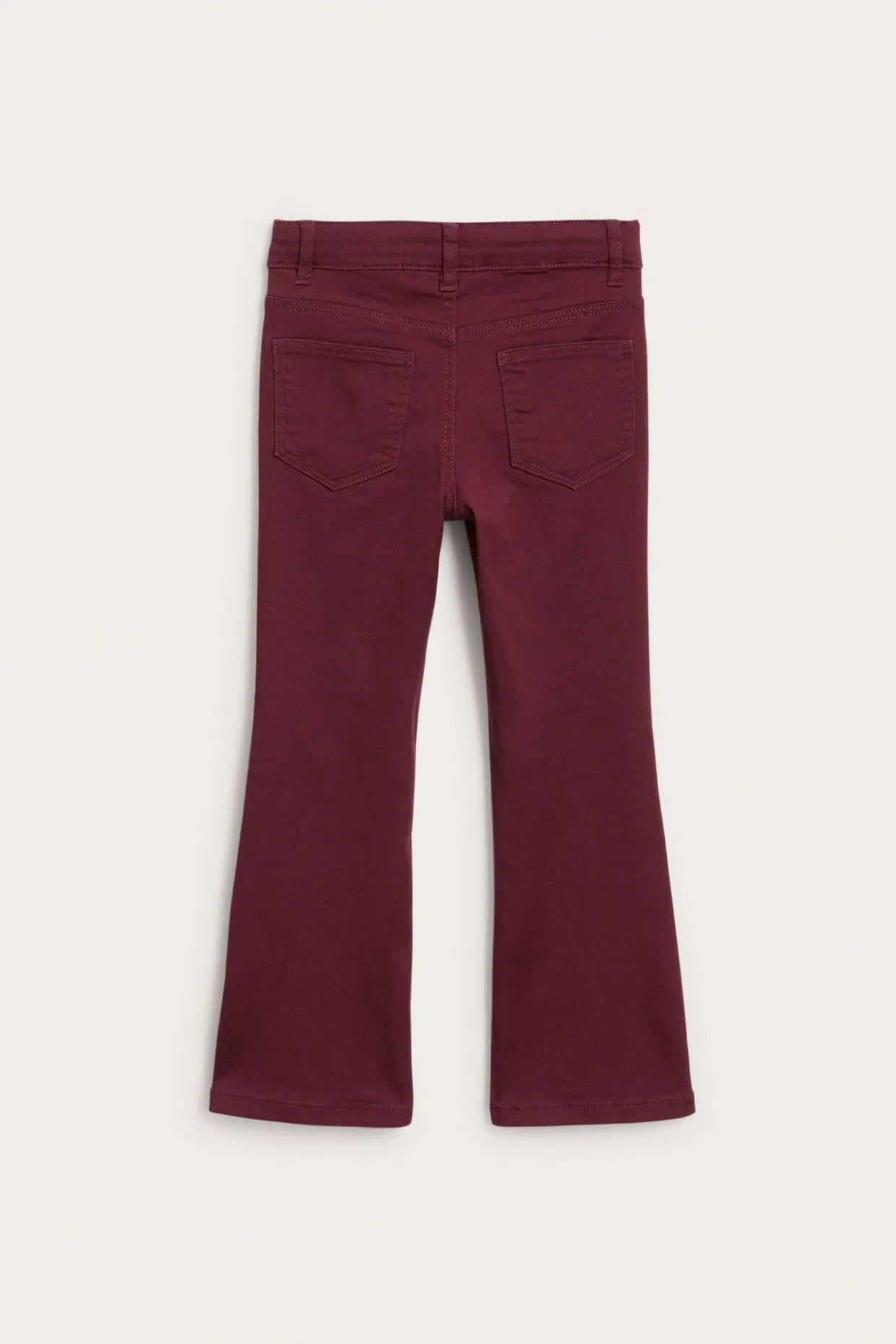 Fargede twill-jeans i bootcut-modell