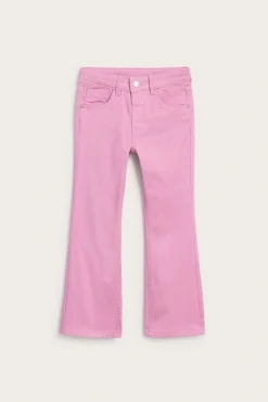Fargede twill-jeans i bootcut-modell