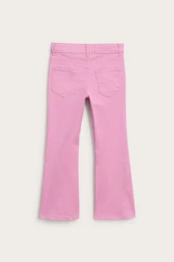 Fargede twill-jeans i bootcut-modell