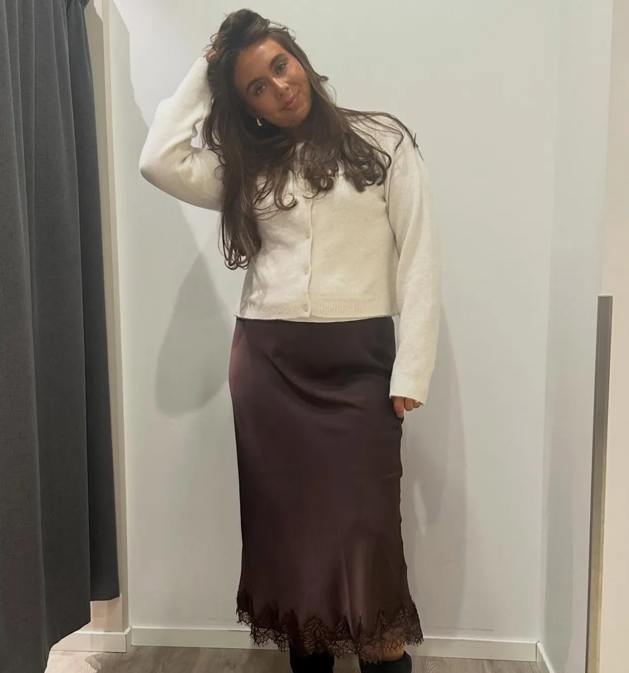 Finstrikket cardigan