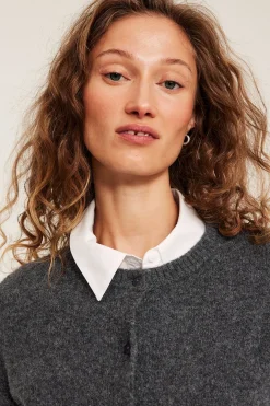 Finstrikket cardigan
