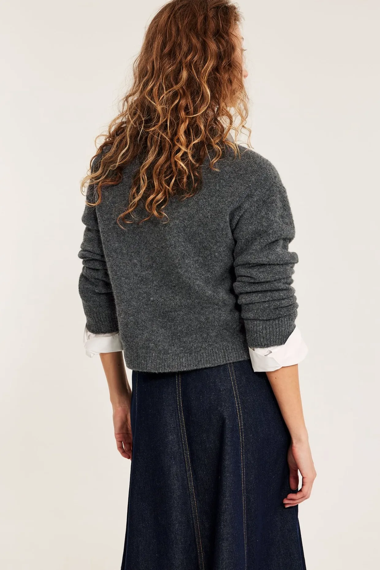 Finstrikket cardigan