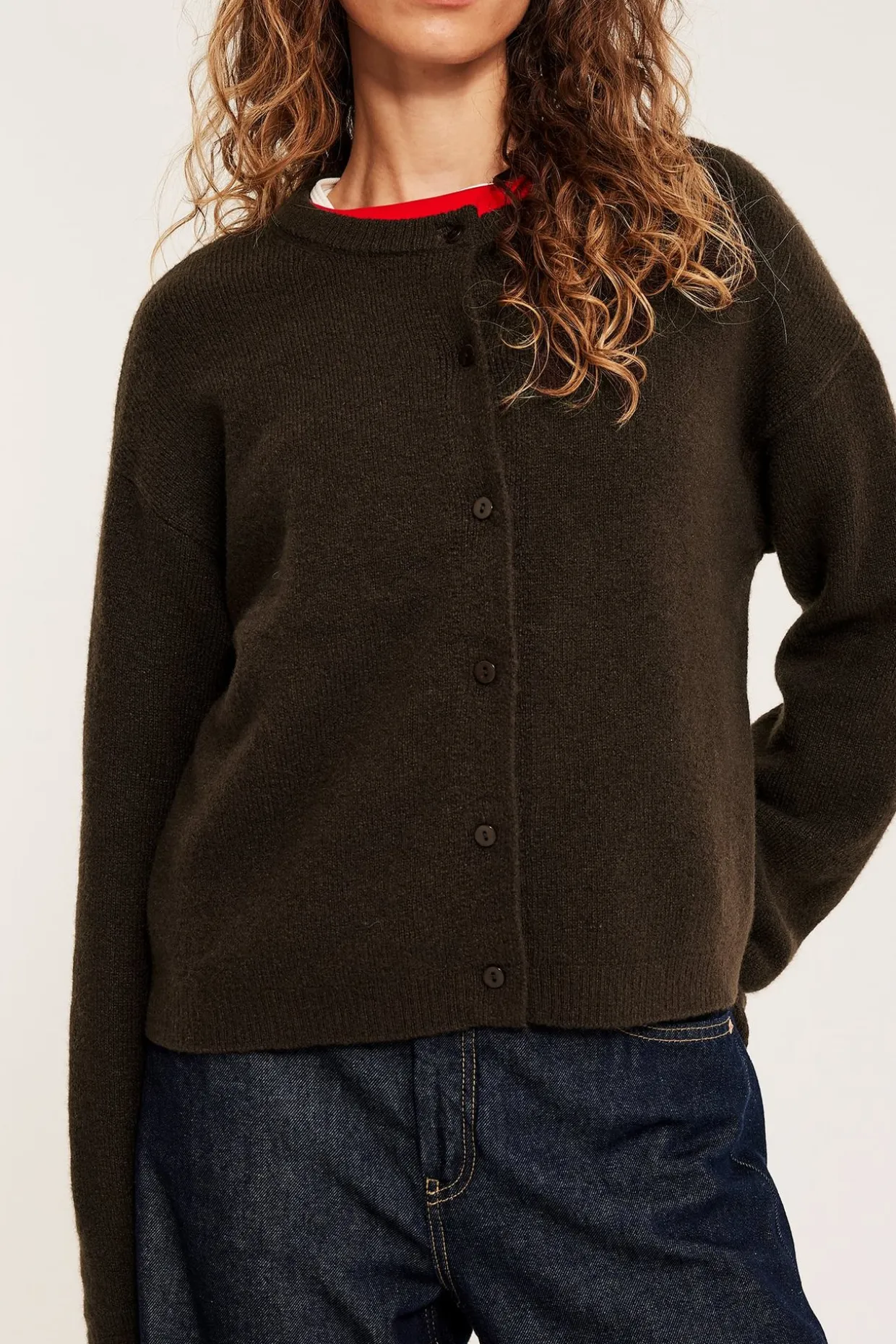Finstrikket cardigan