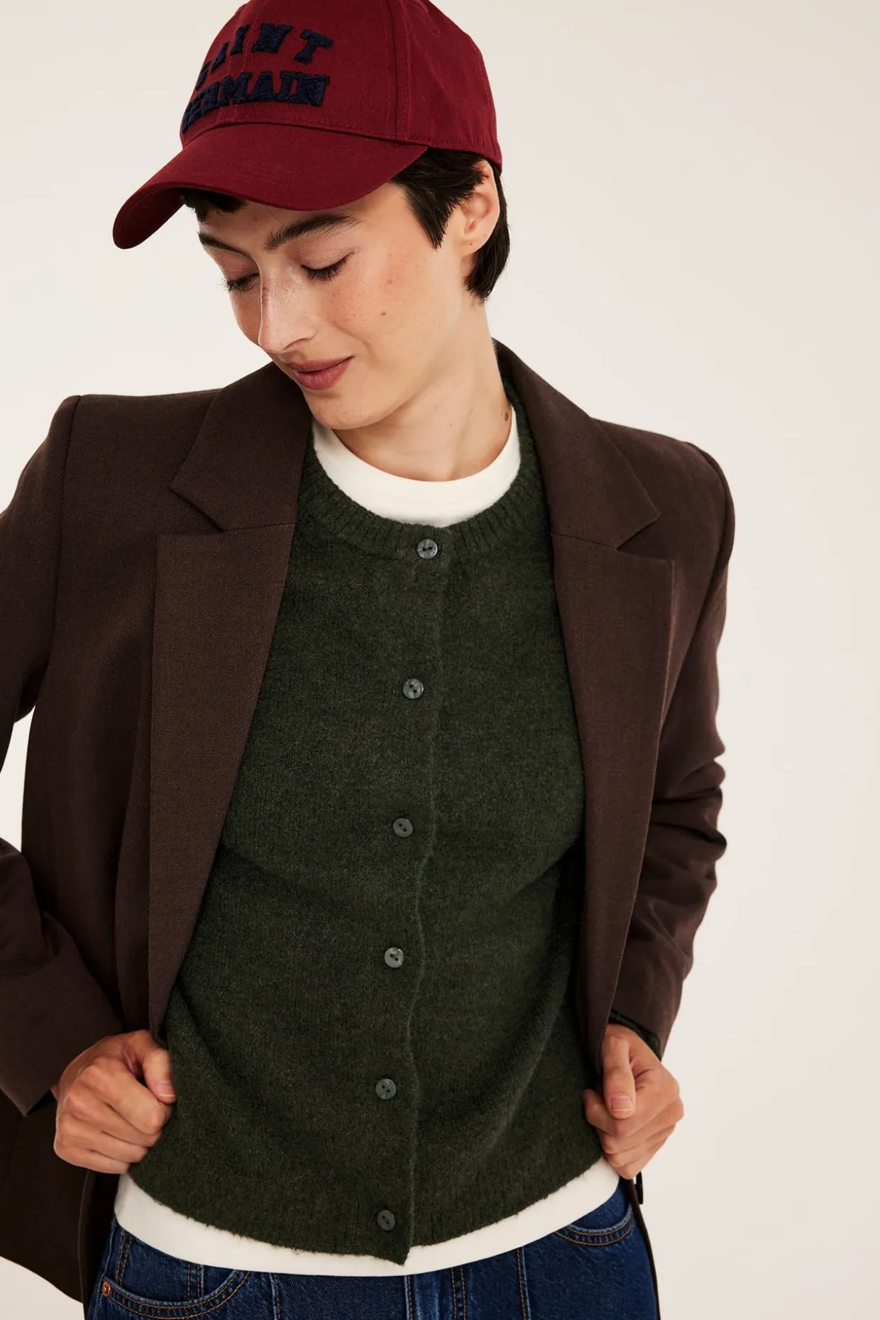 Finstrikket cardigan