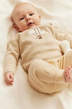Finstrikket cardigan med luftballong