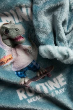 Fleece-hettegenser med krokodillemotiv