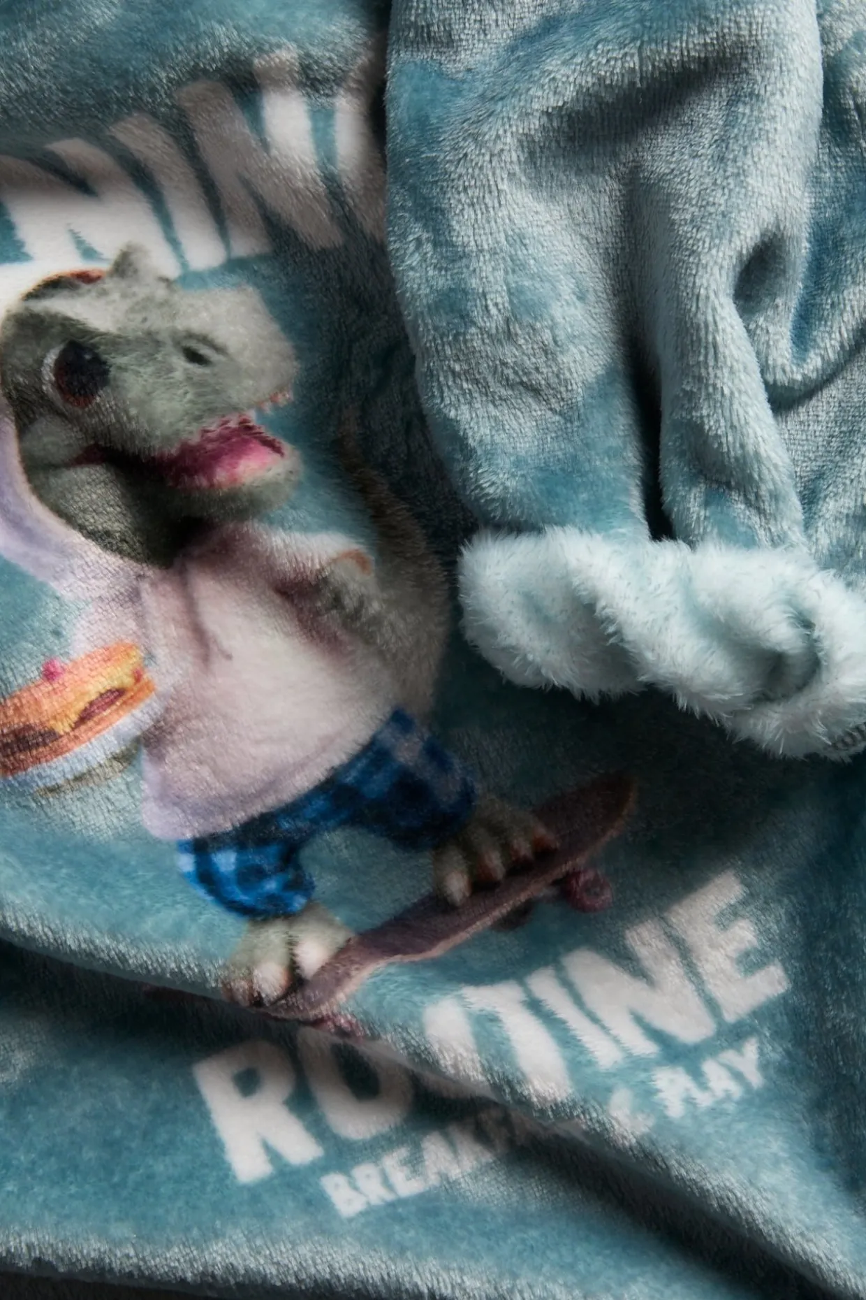 Fleece-hettegenser med krokodillemotiv
