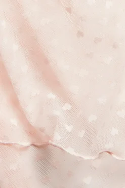 Hjertemønstrede shorts i mesh