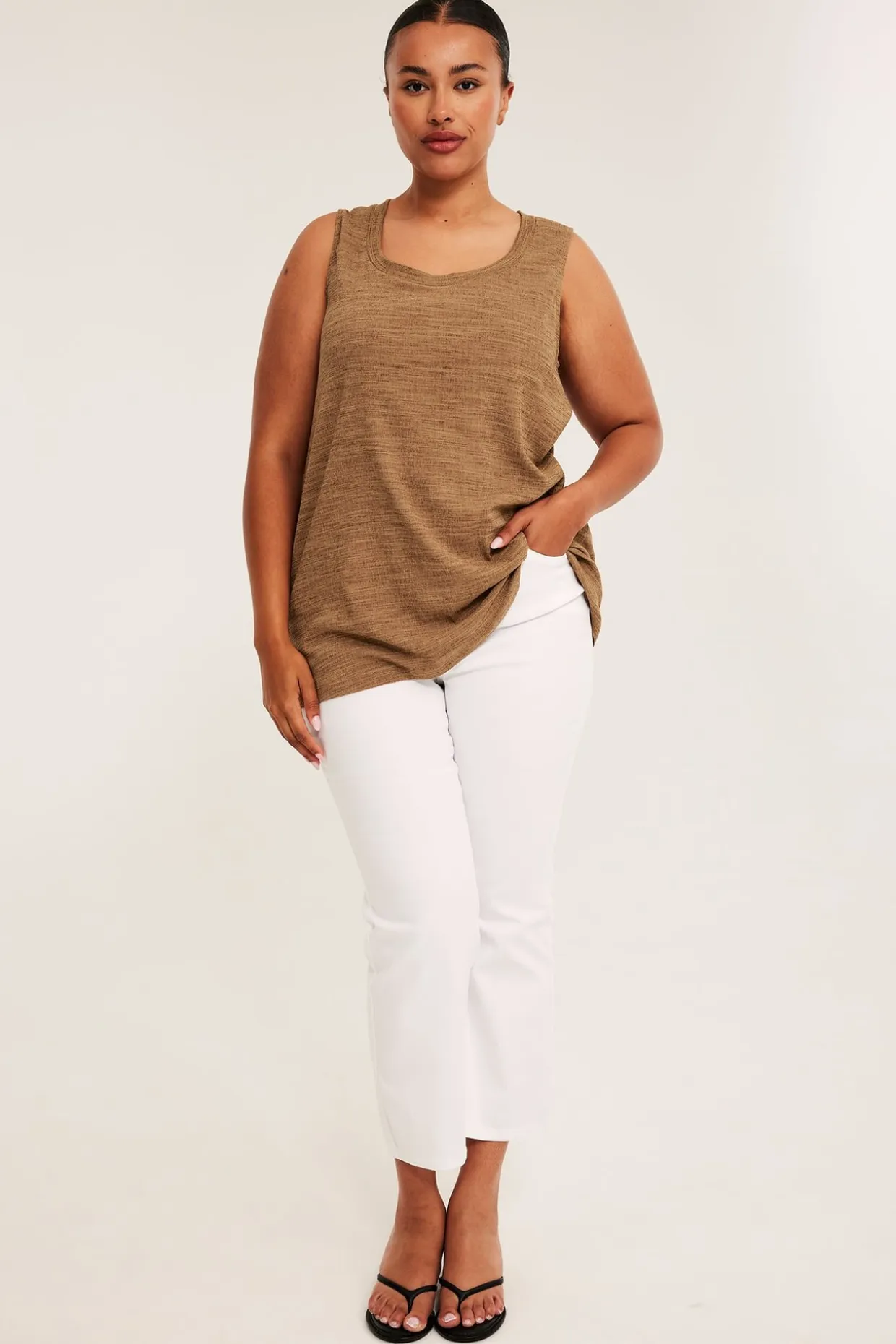 Jacquardstrikket singlet