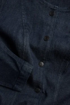 Jeanskjole med lange, luftige ermer