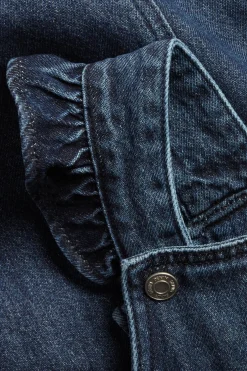 Jeanskjole med volang