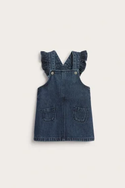 Jeanskjole med volang
