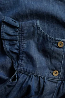 Jeanskjole med volang
