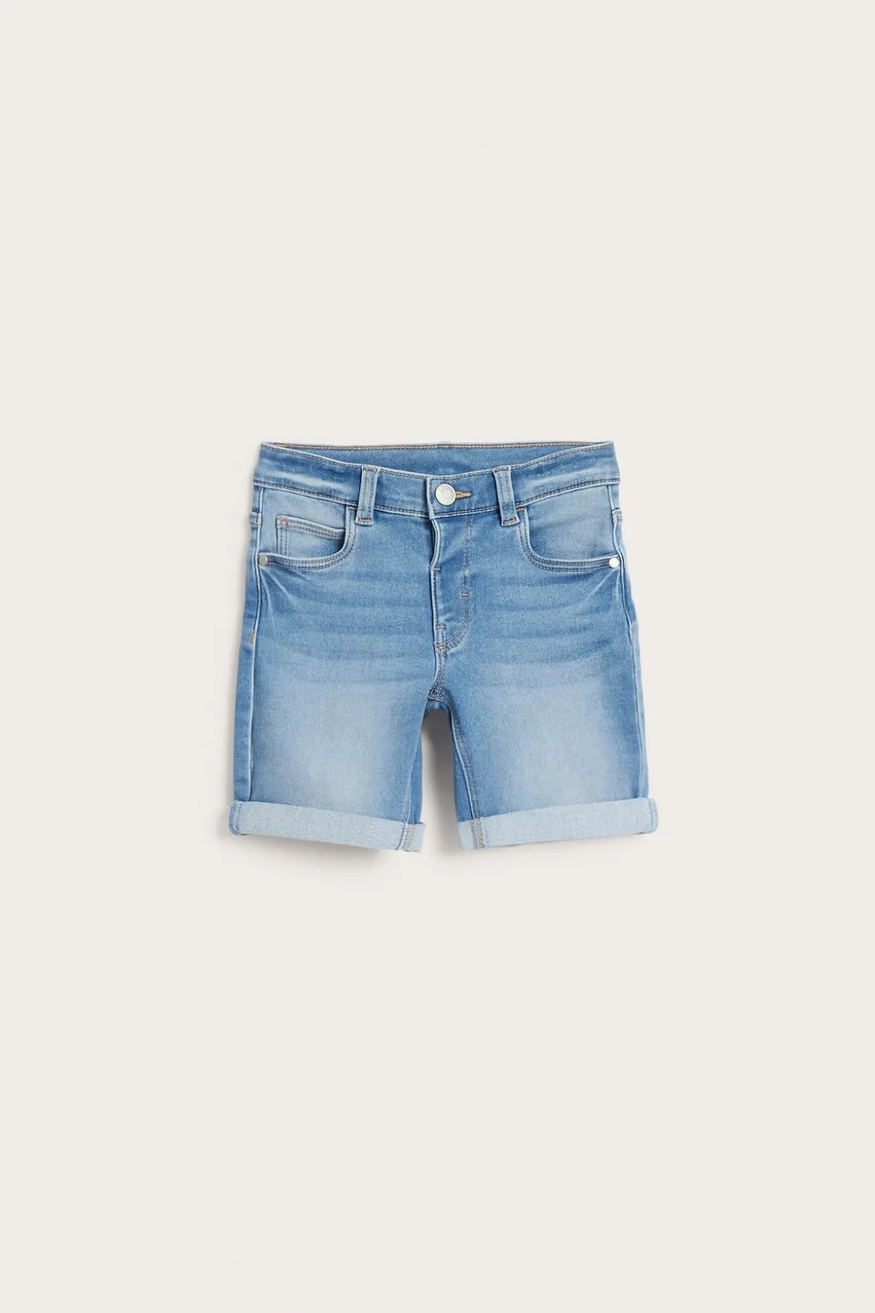 Jeansshorts i denimtrikot