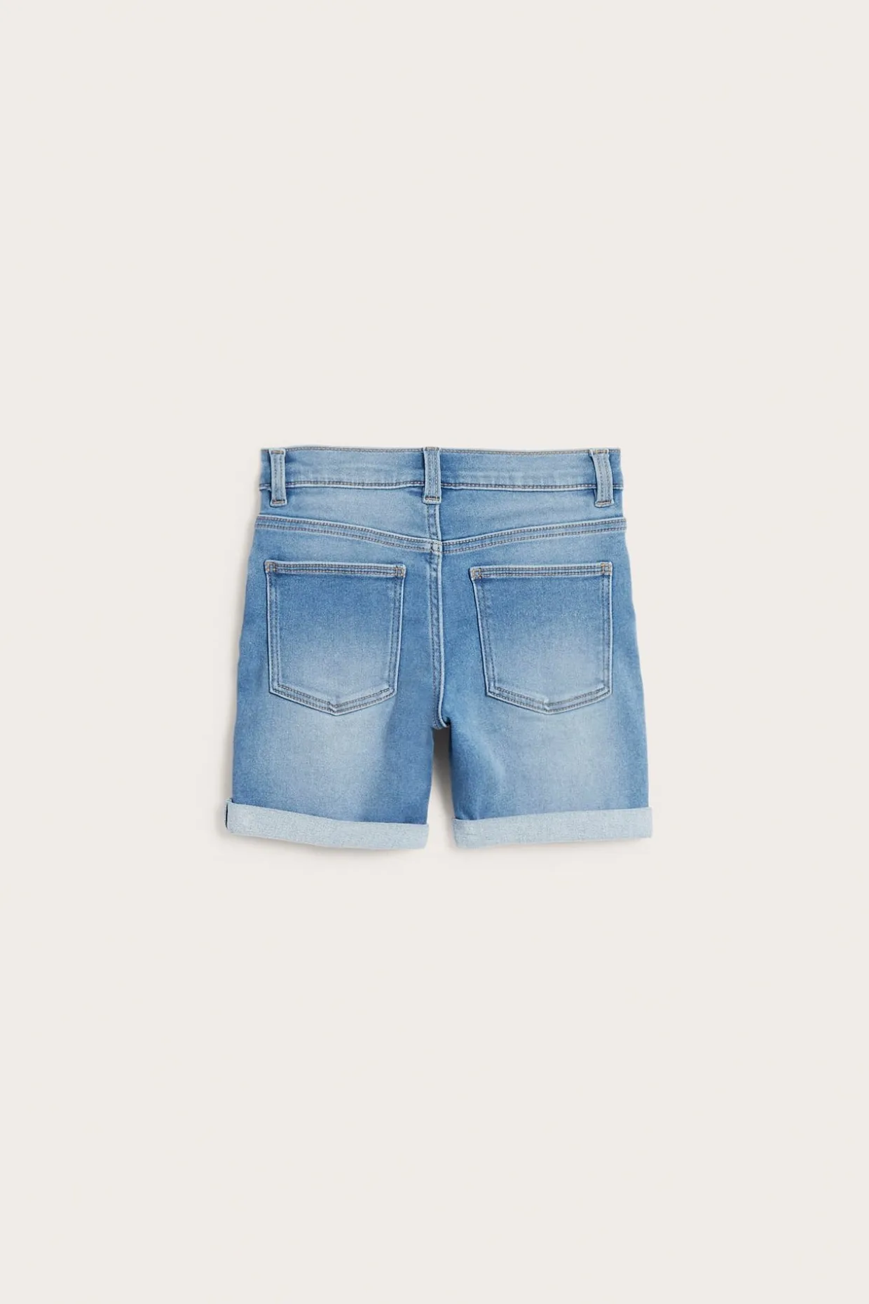 Jeansshorts i denimtrikot