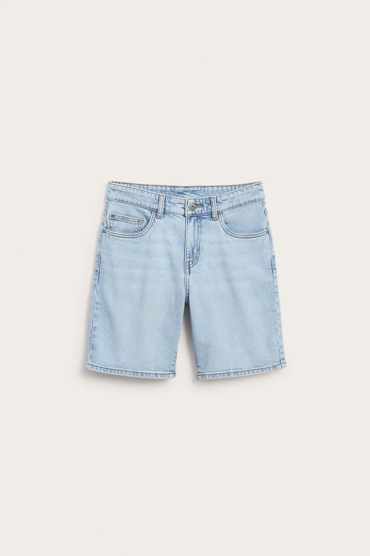 Jeansshorts i elastisk denim