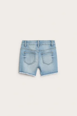 Jeansshorts med broderi