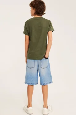 Jeansshorts med lengre ben
