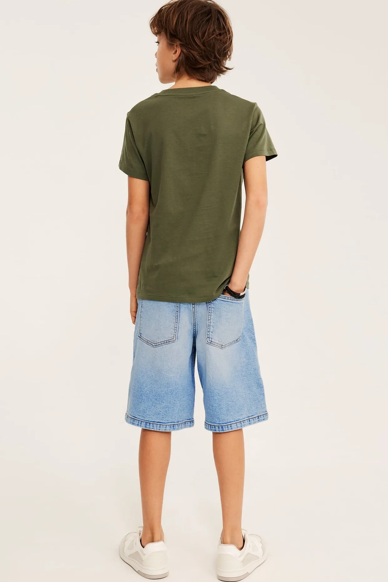 Jeansshorts med lengre ben