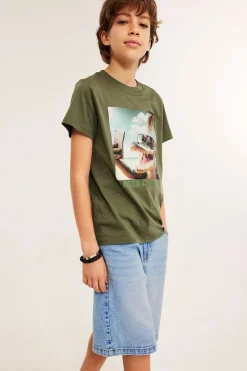 Jeansshorts med lengre ben