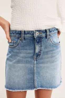 Jeansskjørt med lav midje