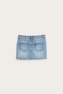 Jeansskjørt med lav midje