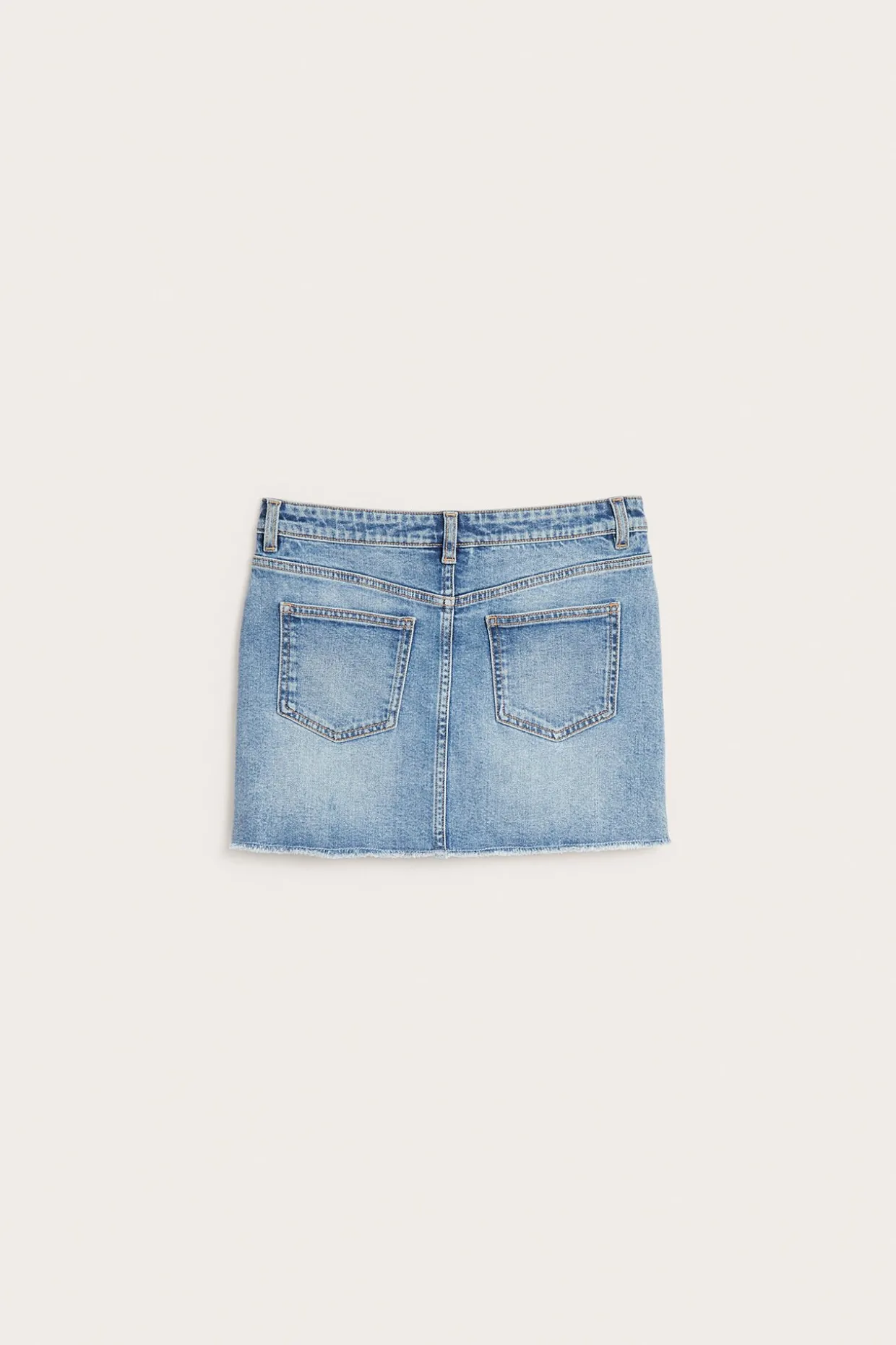 Jeansskjørt med lav midje