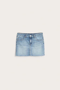 Jeansskjørt med lav midje