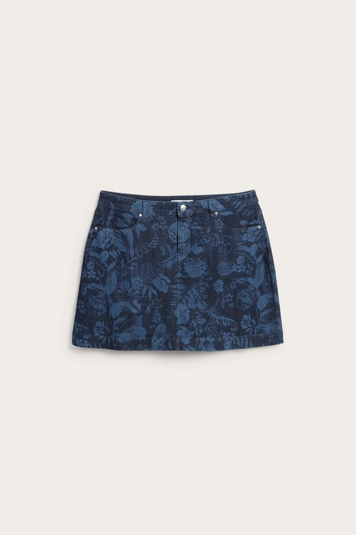 Jeansskjørt med mønster