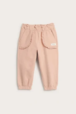 Joggebukser med blondedetaljer