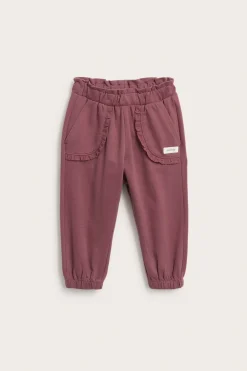 Joggebukser med blondedetaljer