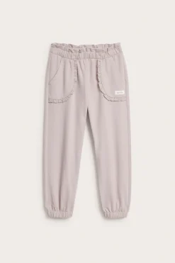 Joggebukser med blondedetaljer