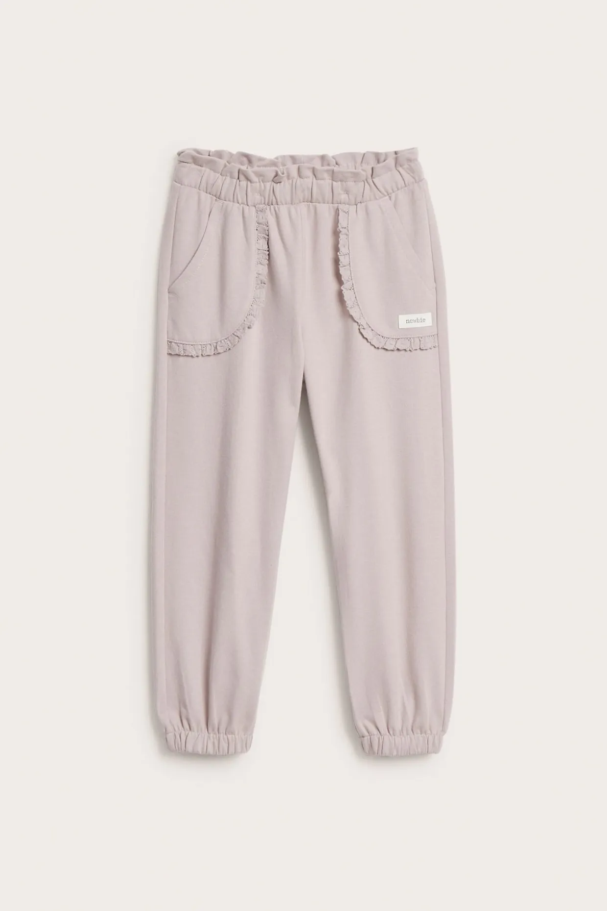 Joggebukser med blondedetaljer