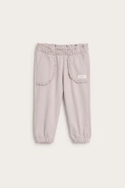 Joggebukser med blondedetaljer