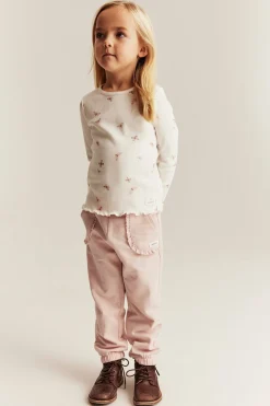 Joggebukser med blondedetaljer