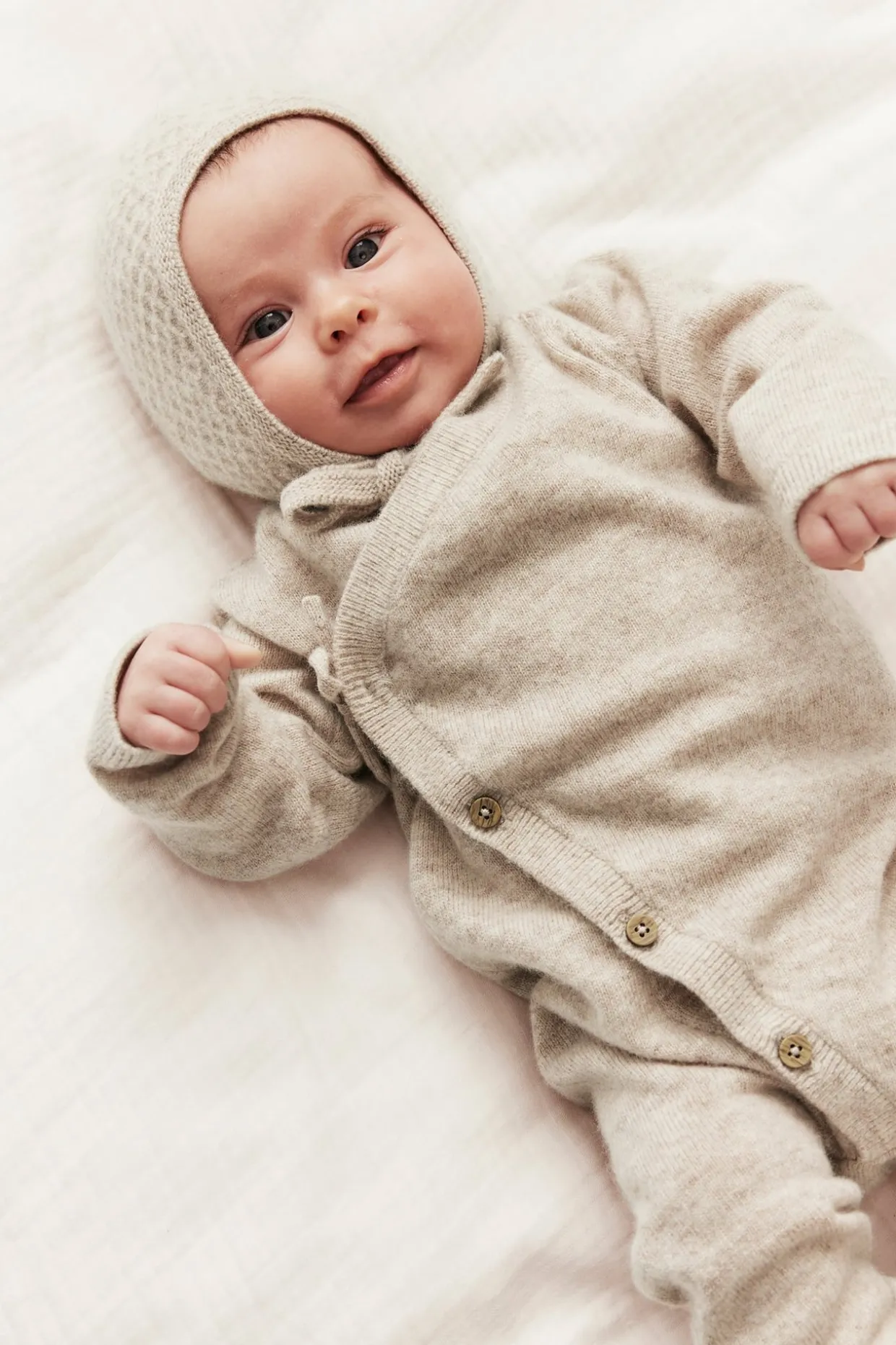Jumpsuit i ull- og kasjmirblanding