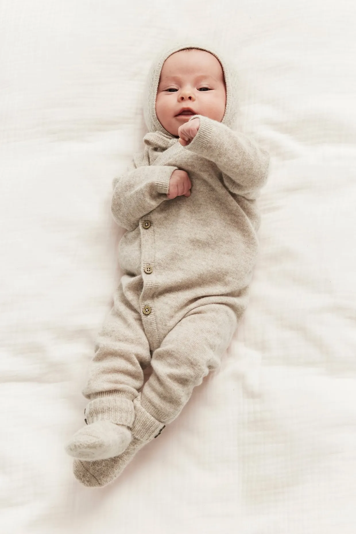 Jumpsuit i ull- og kasjmirblanding