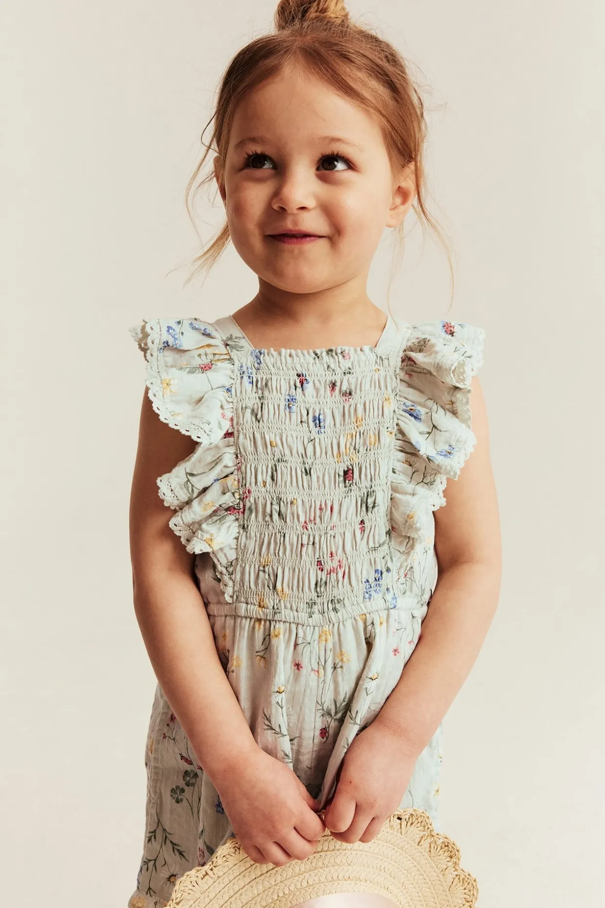 Jumpsuit med blomstermønster