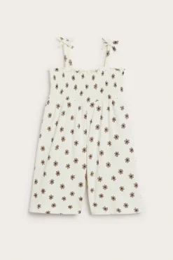 Jumpsuit med små blomster og sløyfer