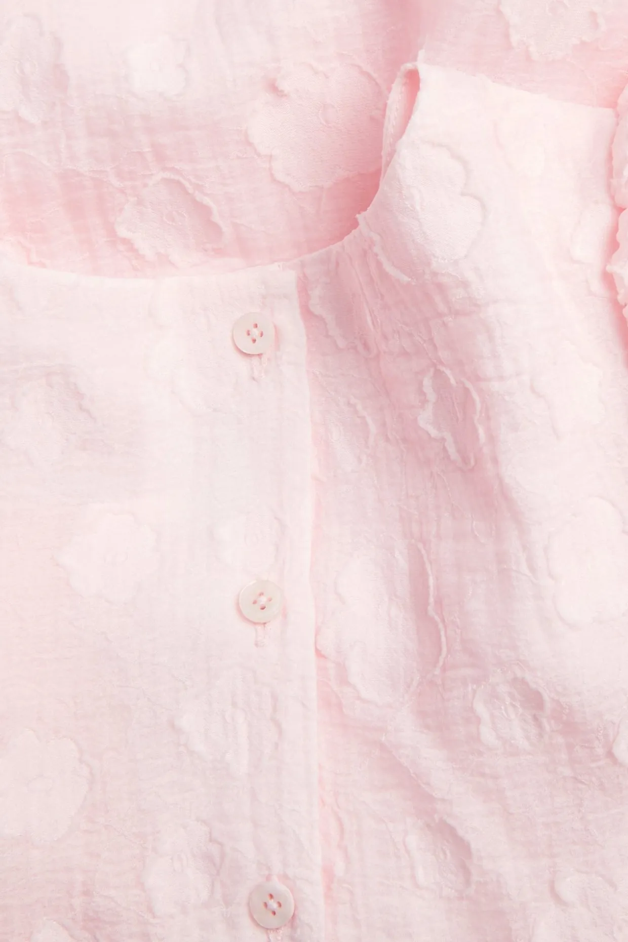 Kjole i organza med puffermer